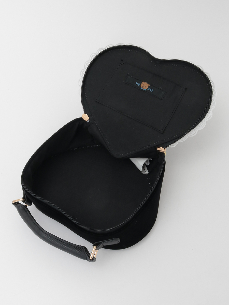 ハート型ベロアバッグ 詳細画像 クロ 9