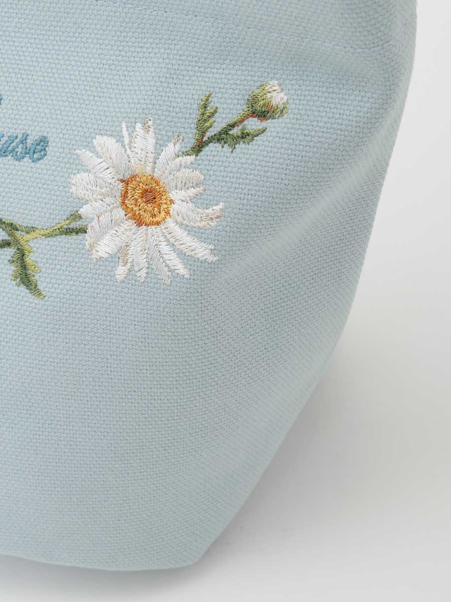 マーガレットブーケ刺繍ミニトートポシェット 詳細画像 ピンク 6