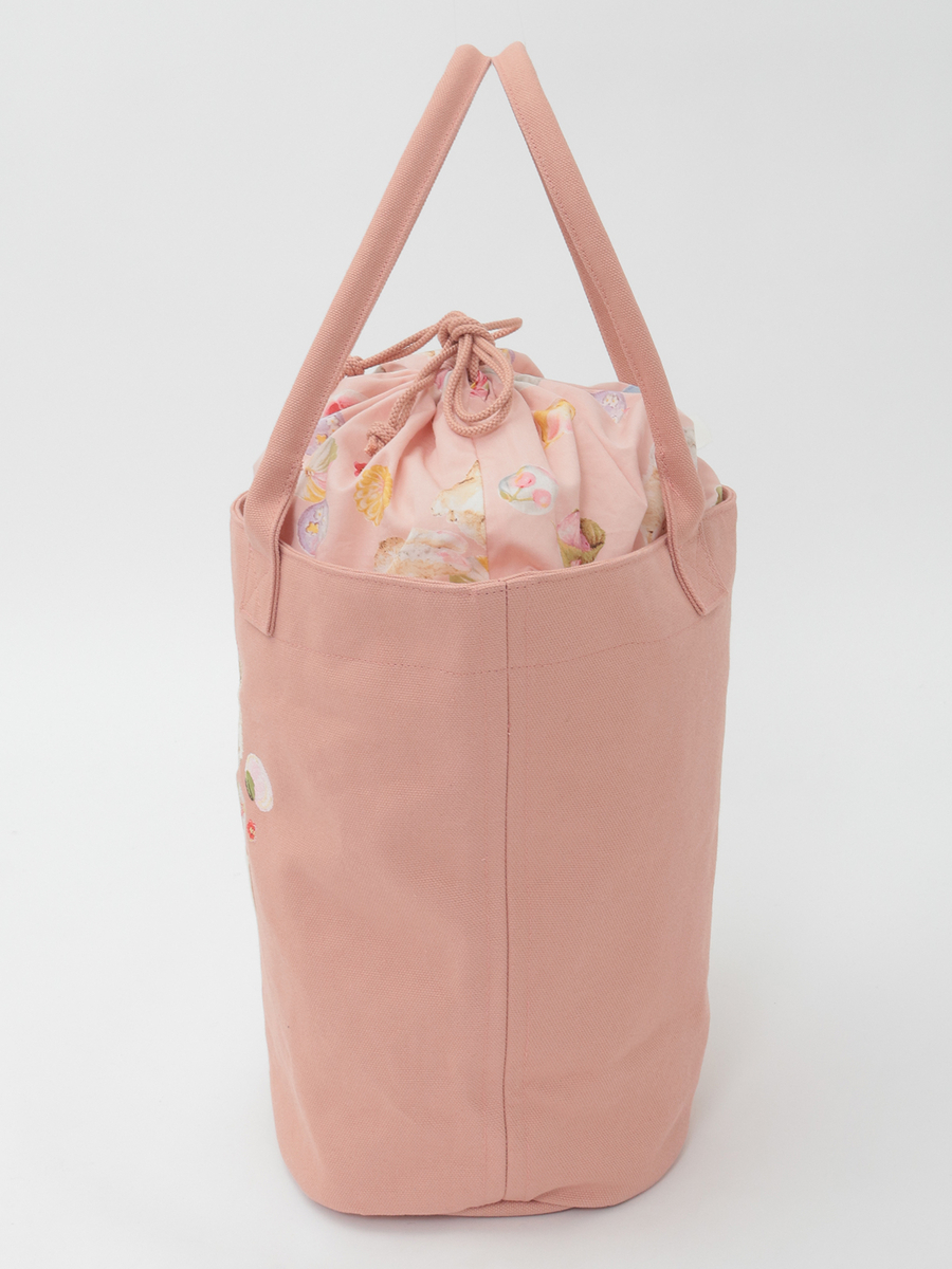 幸見うさぎ刺繍バッグ 詳細画像 アカ 2