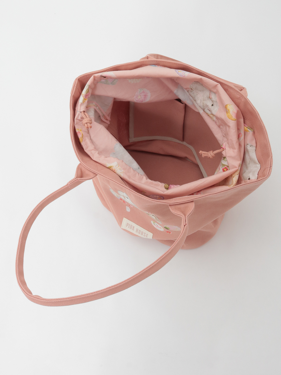 幸見うさぎ刺繍バッグ 詳細画像 アカ 8