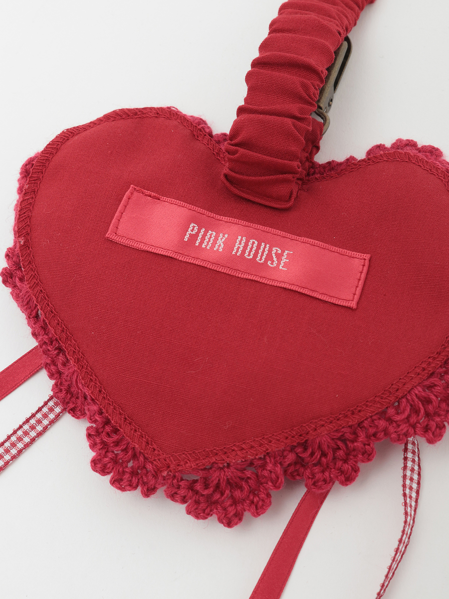 モチーフ付きハートモチーフニットクリップ 詳細画像 グリーン 5