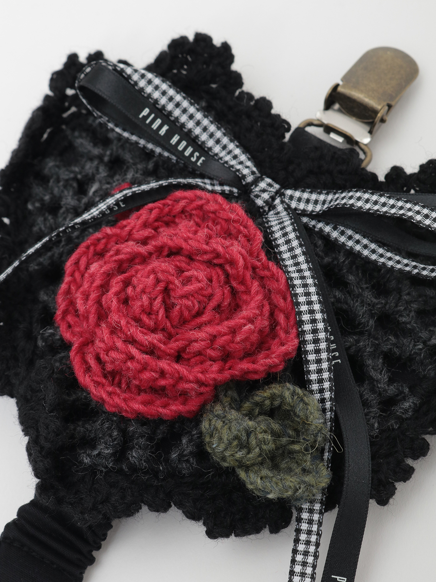 モチーフ付きハートモチーフニットクリップ 詳細画像 グリーン 6