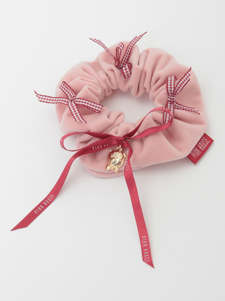 リボンいっぱいベロアシュシュ