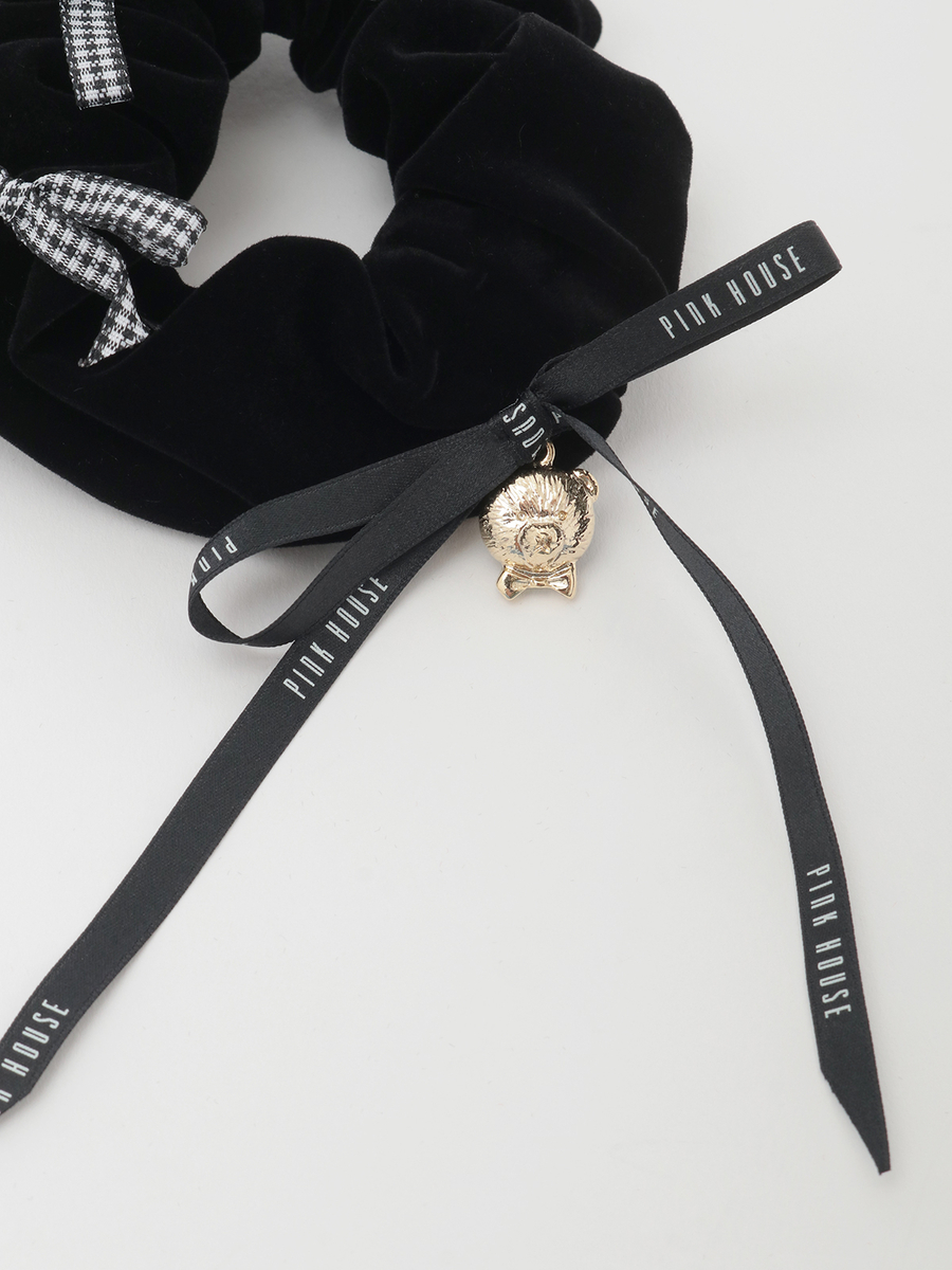 リボンいっぱいベロアシュシュ 詳細画像 ピンク 5