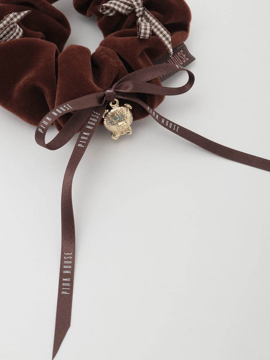 リボンいっぱいベロアシュシュ 詳細画像 ピンク 7