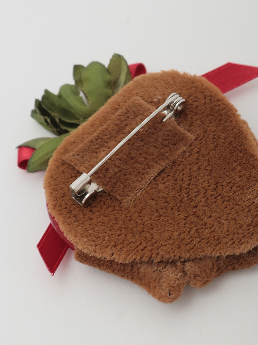 チョコレートテディ＆イチゴミニブローチ 詳細画像 チョコレート 5