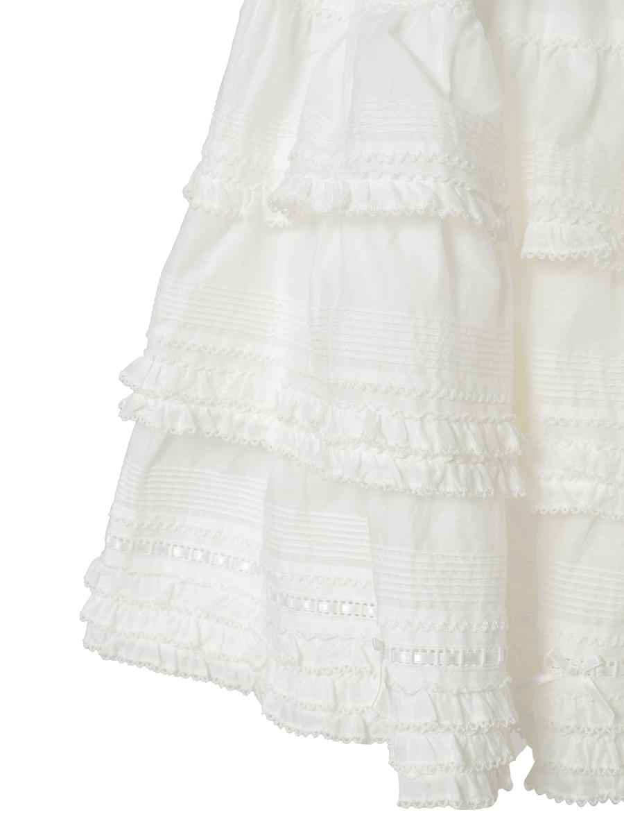 フリル使いティアードタブリエ 詳細画像 ピンク 7