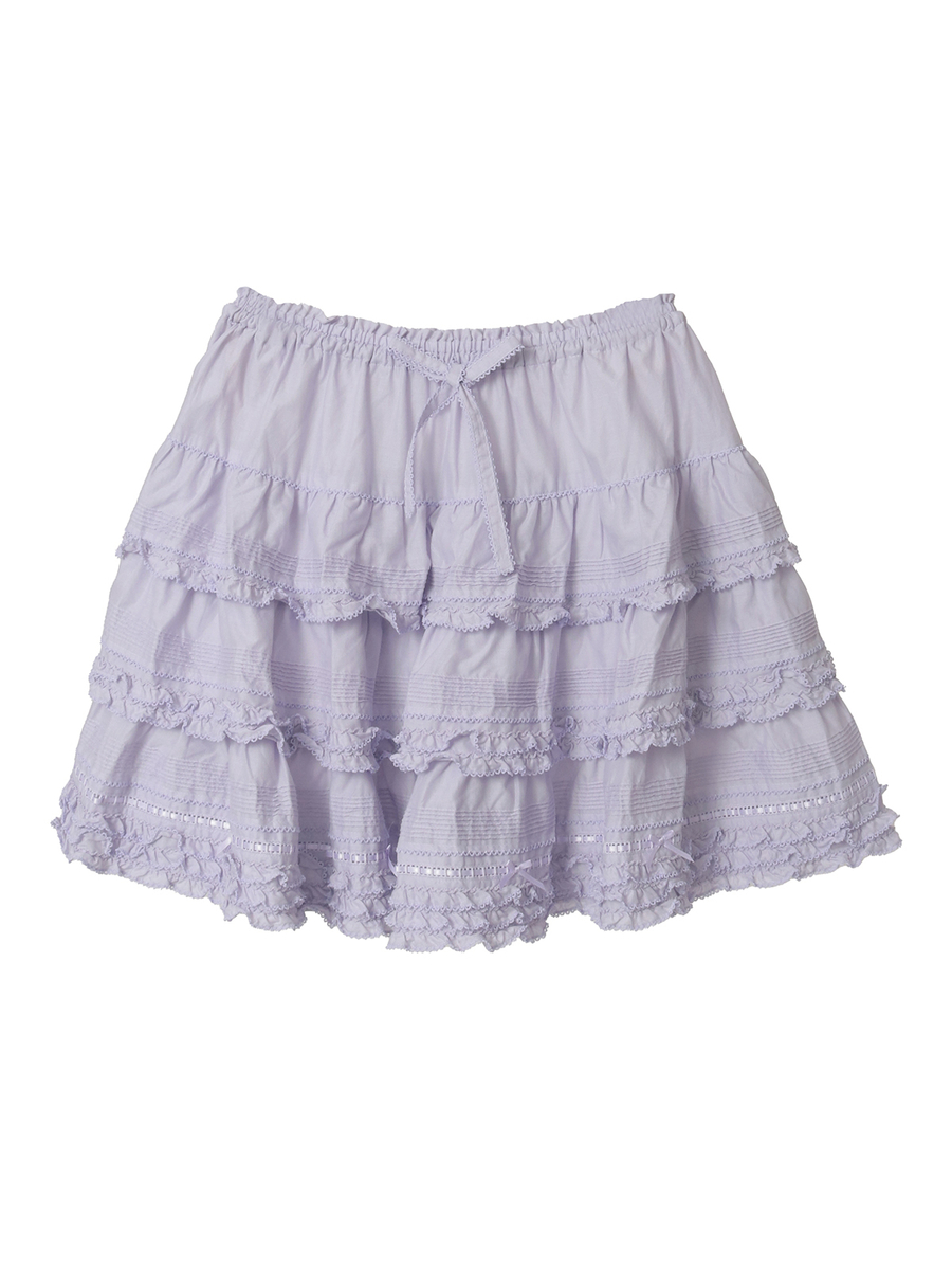フリル使いティアードタブリエ 詳細画像 ラベンダー 1