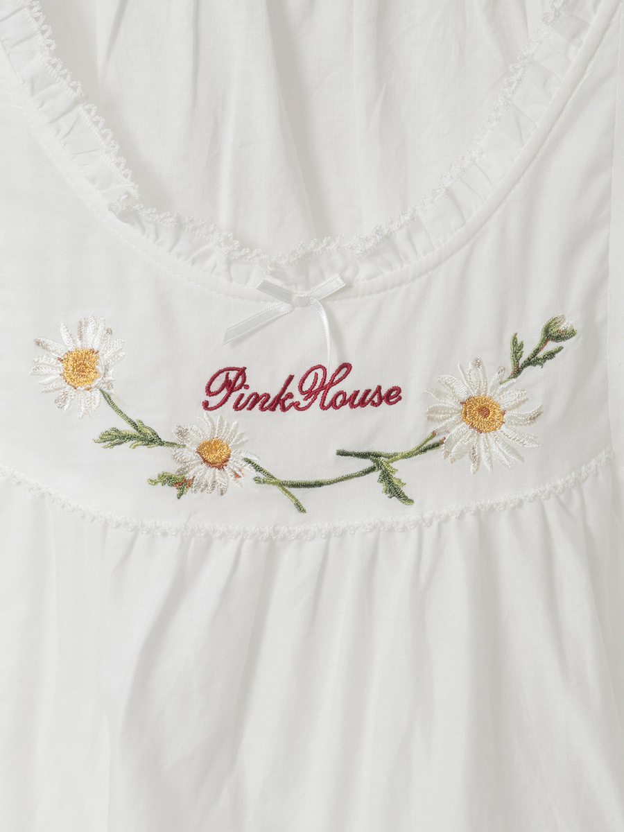 マーガレット刺繍ローンタブリエ 詳細画像 ラベンダー 11