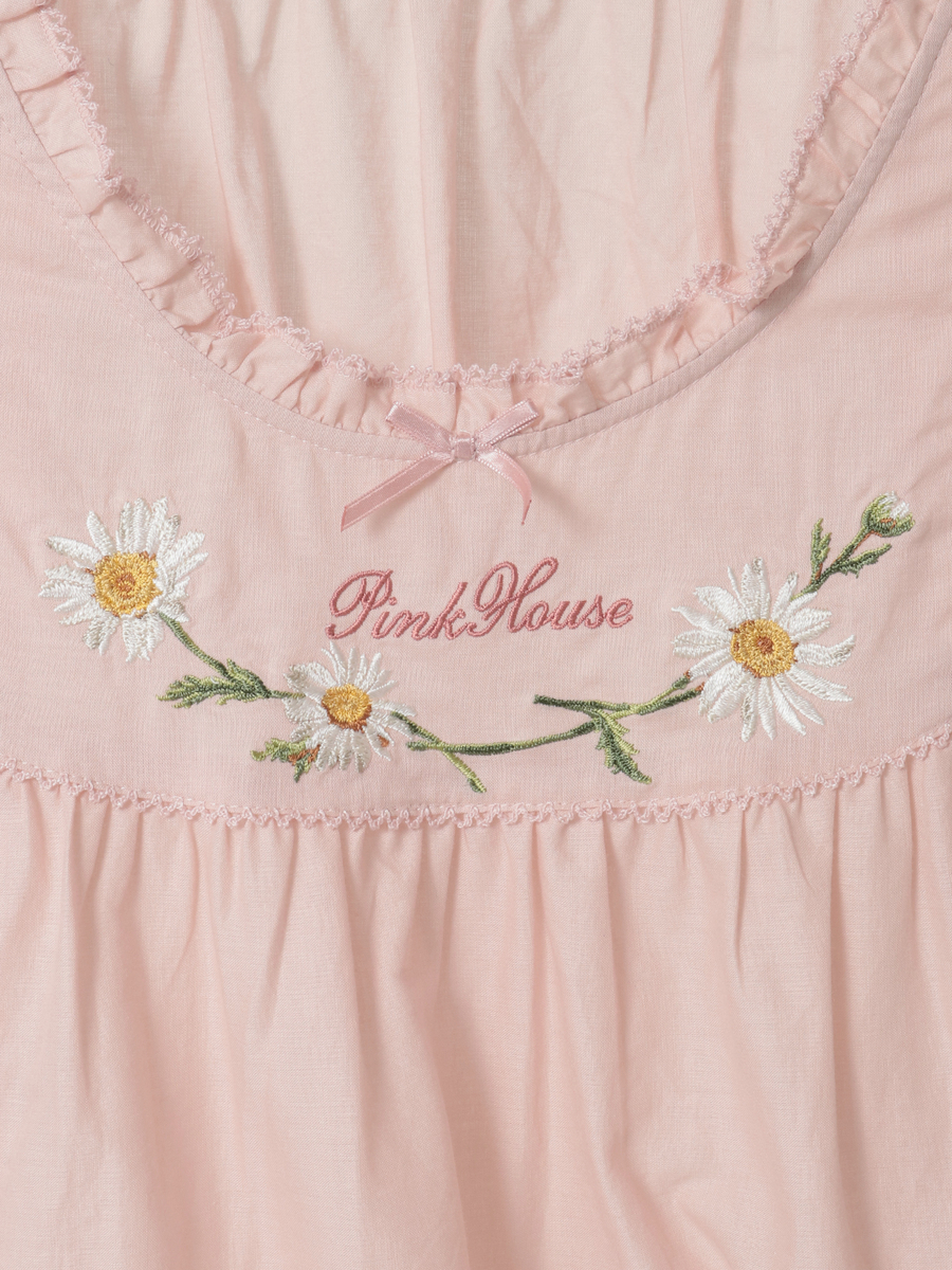 マーガレット刺繍ローンタブリエ 詳細画像 ラベンダー 13