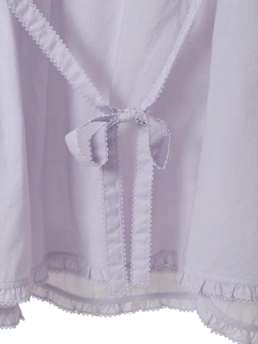 マーガレット刺繍ローンタブリエ 詳細画像 ラベンダー 7