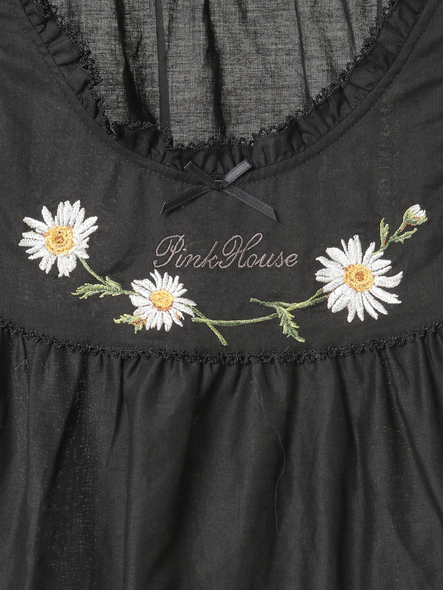 マーガレット刺繍ローンタブリエ 詳細画像 ラベンダー 9