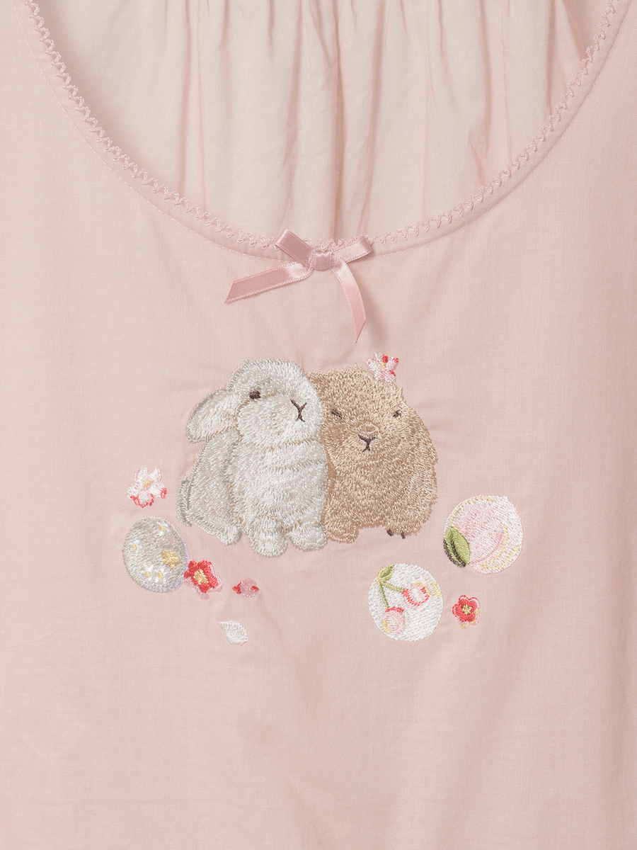 幸見うさぎ刺繍ローンタブリエ 詳細画像 シロ 15