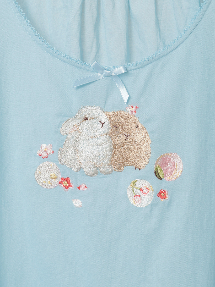 幸見うさぎ刺繍ローンタブリエ 詳細画像 シロ 17