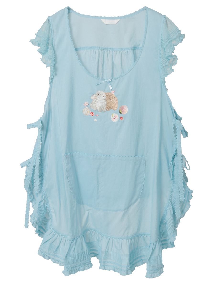 幸見うさぎ刺繍ローンタブリエ 詳細画像 ソライロ 1