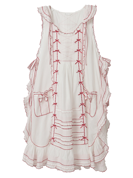 うさぎの耳フード付きローンタブリエ