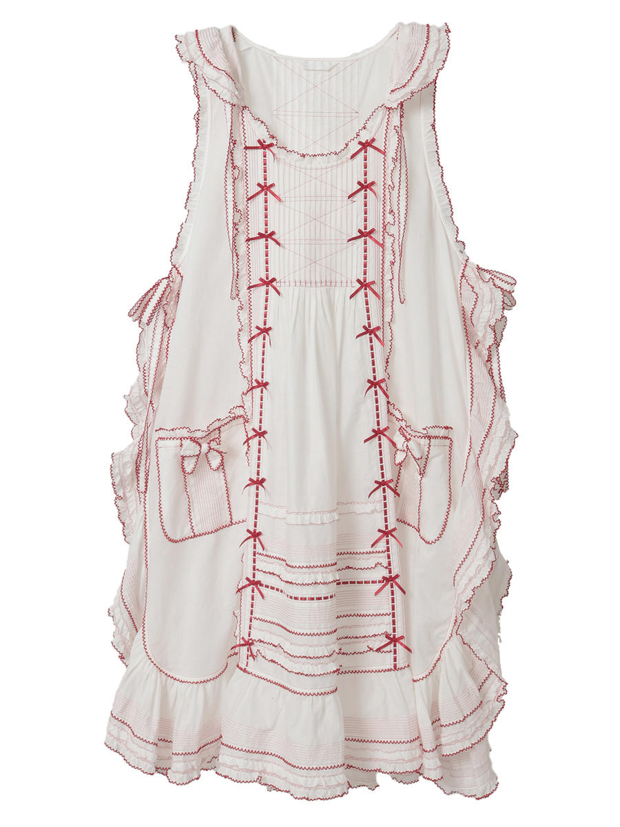 うさぎの耳フード付きローンタブリエ 詳細画像 シロ 1