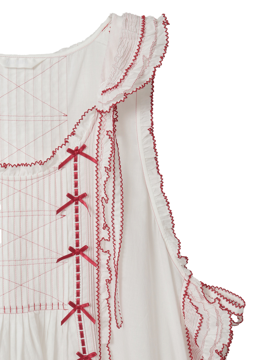 うさぎの耳フード付きローンタブリエ 詳細画像 シロ 5