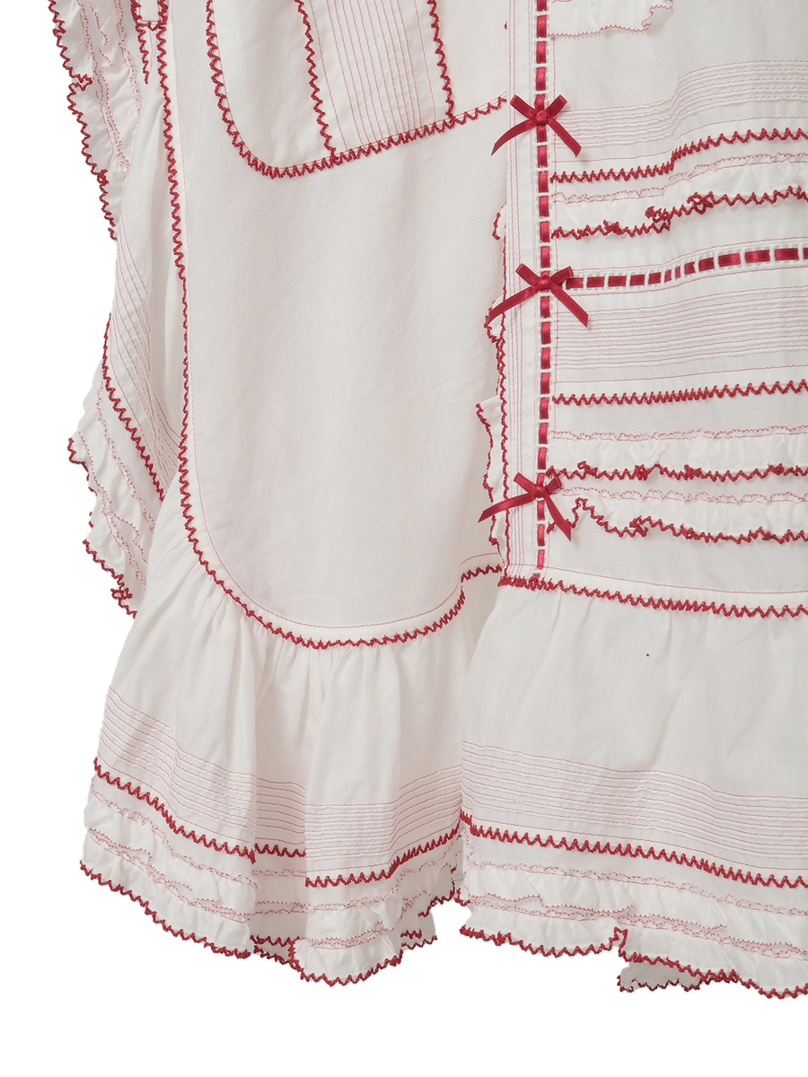 うさぎの耳フード付きローンタブリエ 詳細画像 シロ 6