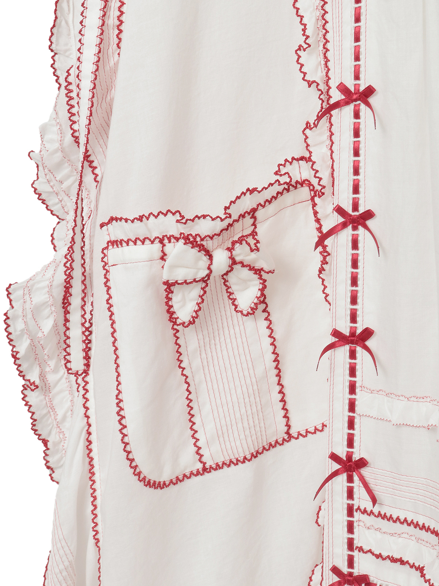 うさぎの耳フード付きローンタブリエ 詳細画像 シロ 7