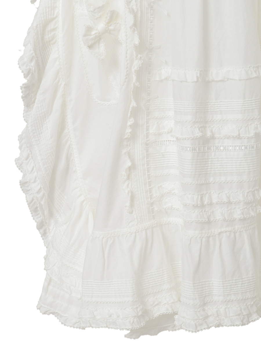 うさぎの耳フード付きローンタブリエ 詳細画像 シロ 9