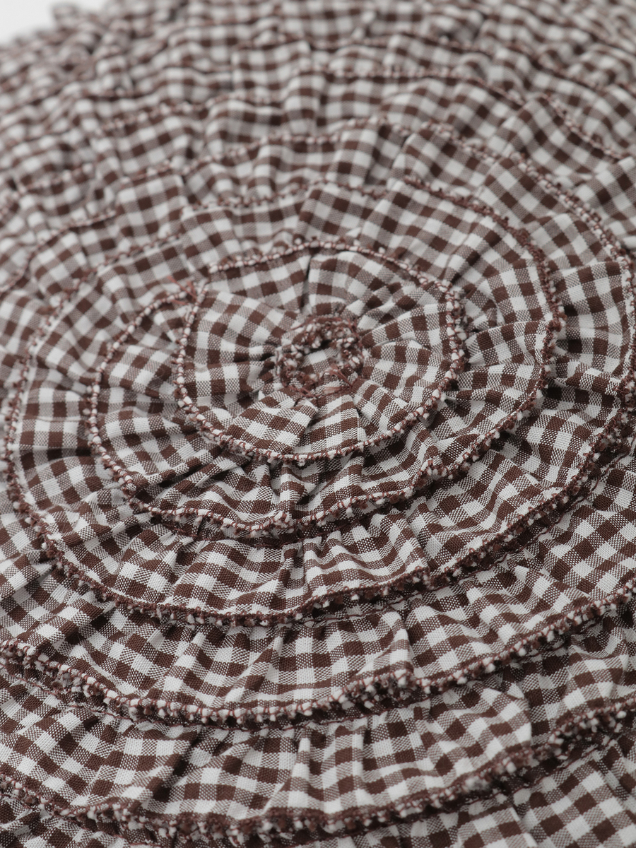 ギンガムチェックフリルベレー 詳細画像 アカ 5