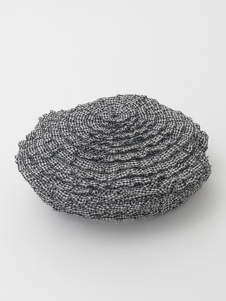 ギンガムチェックフリルベレー 詳細画像 ブラック 1