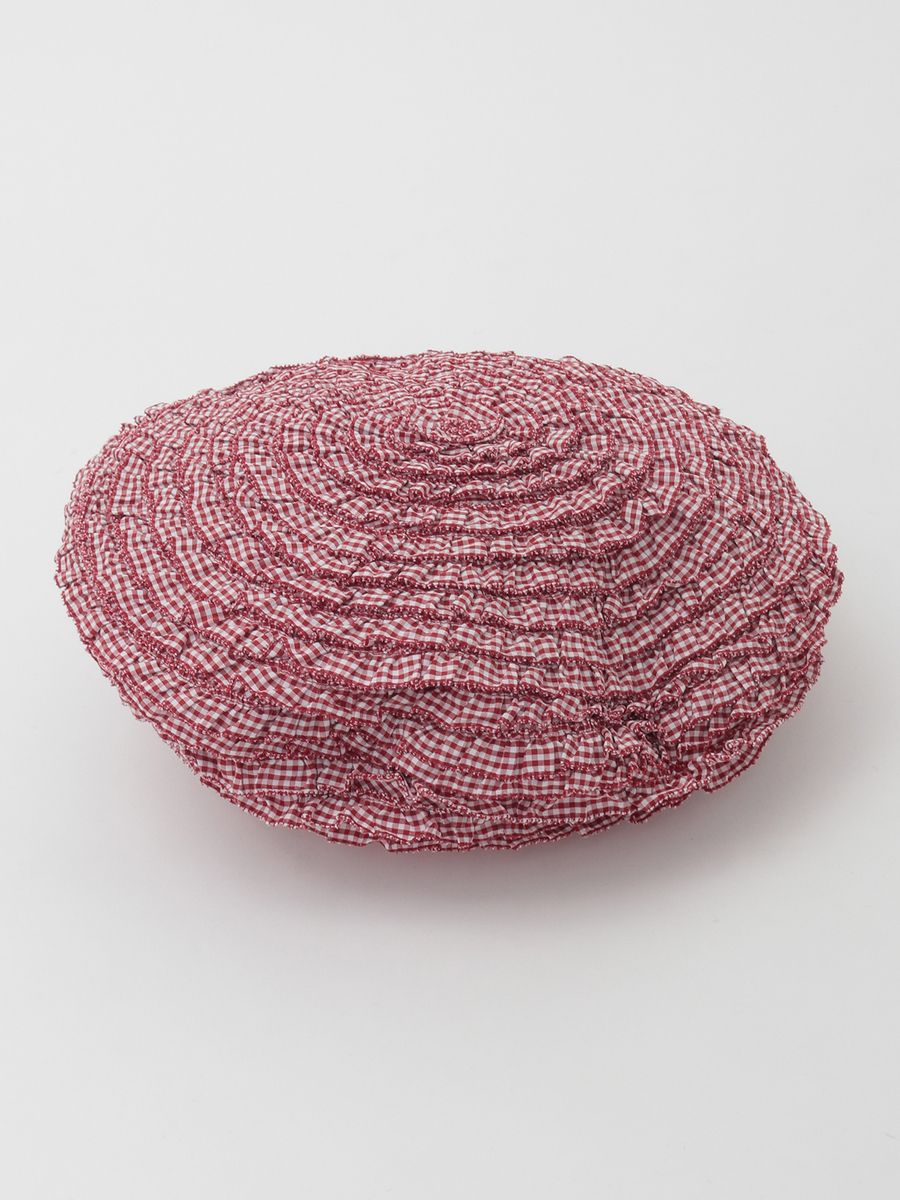 ギンガムチェックフリルベレー 詳細画像 アカ 1