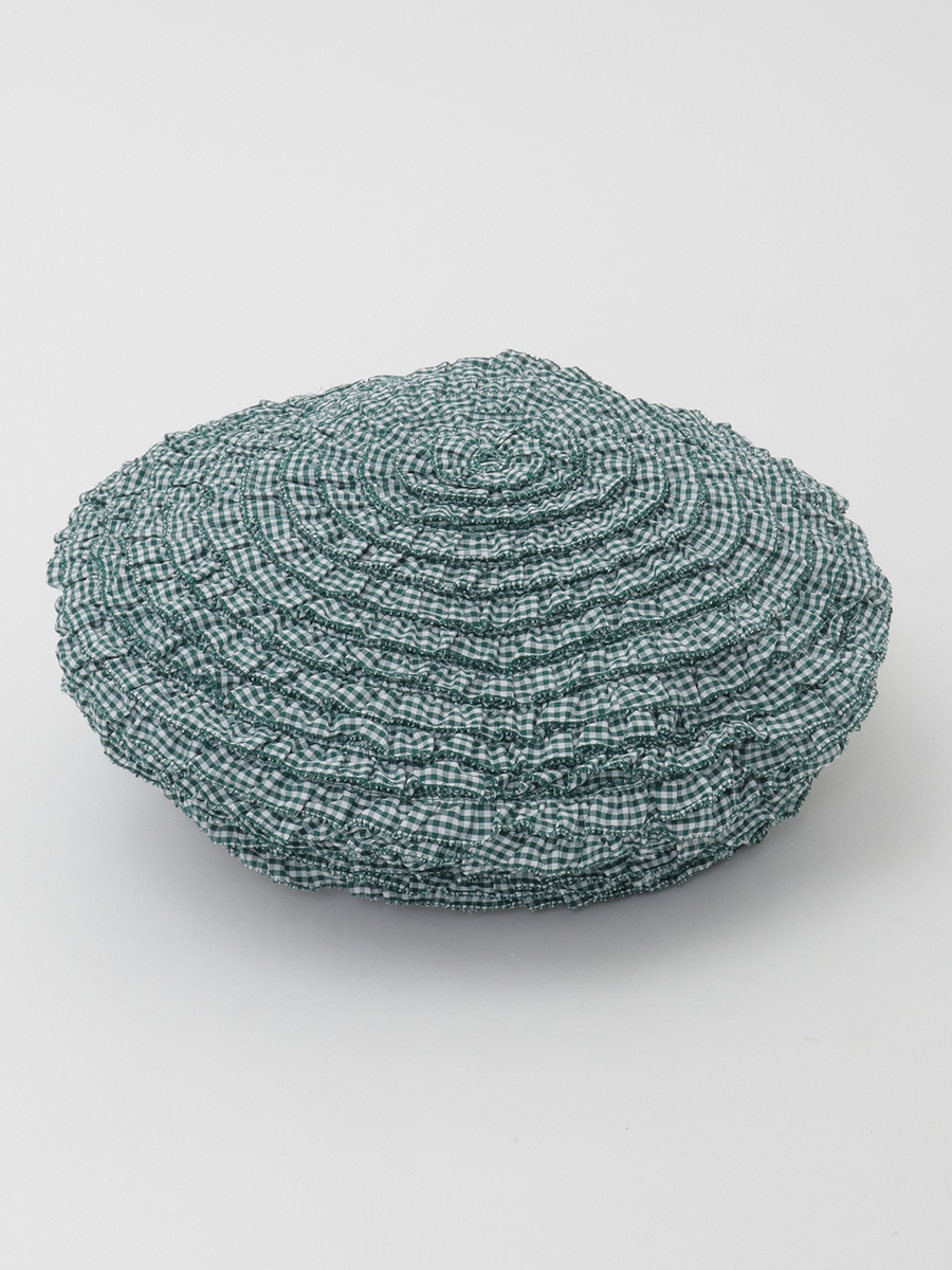 ギンガムチェックフリルベレー 詳細画像 グリーン 1