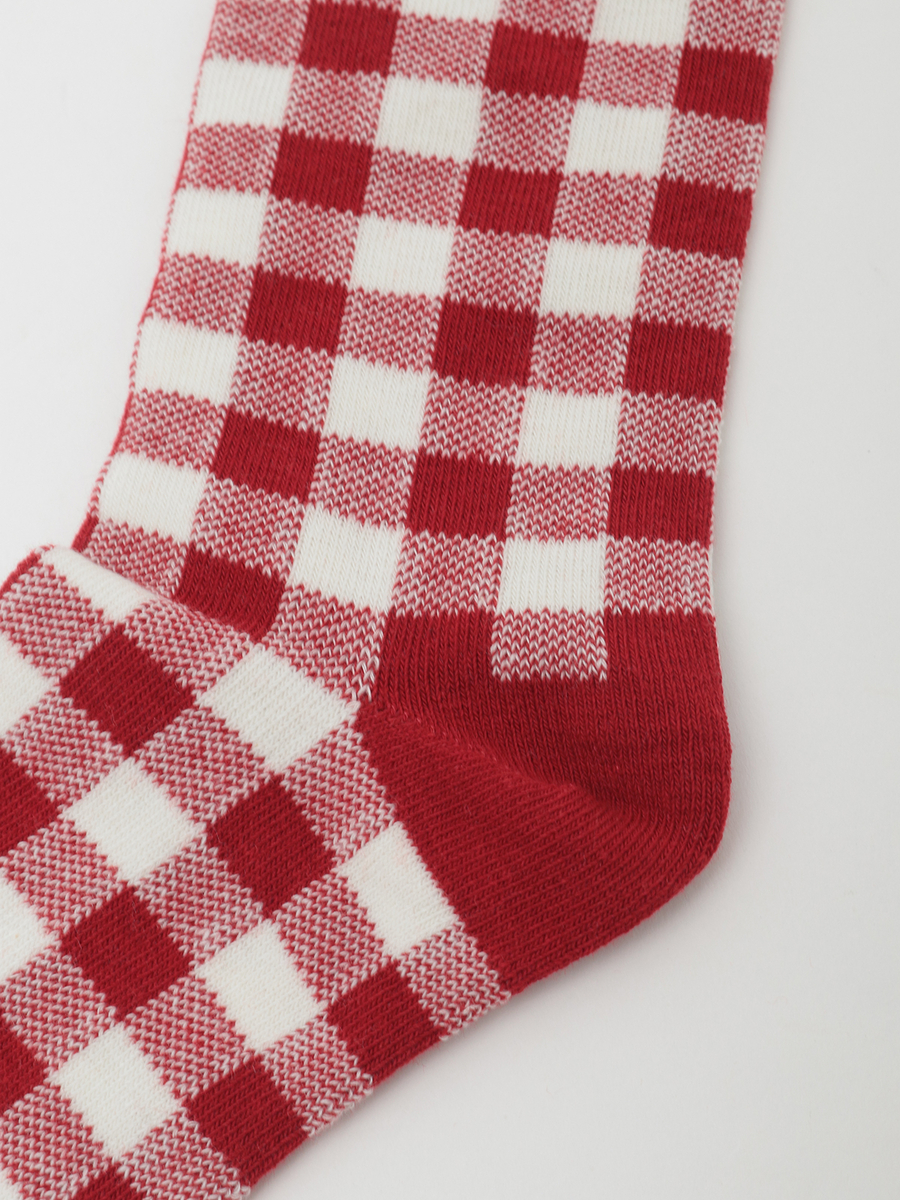 ギンガムチェックフリルソックス 詳細画像 アカ 4