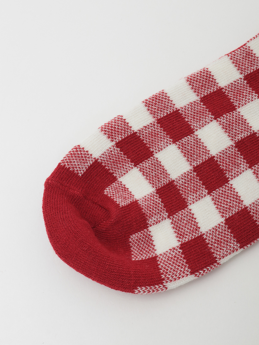 ギンガムチェックフリルソックス 詳細画像 アカ 5