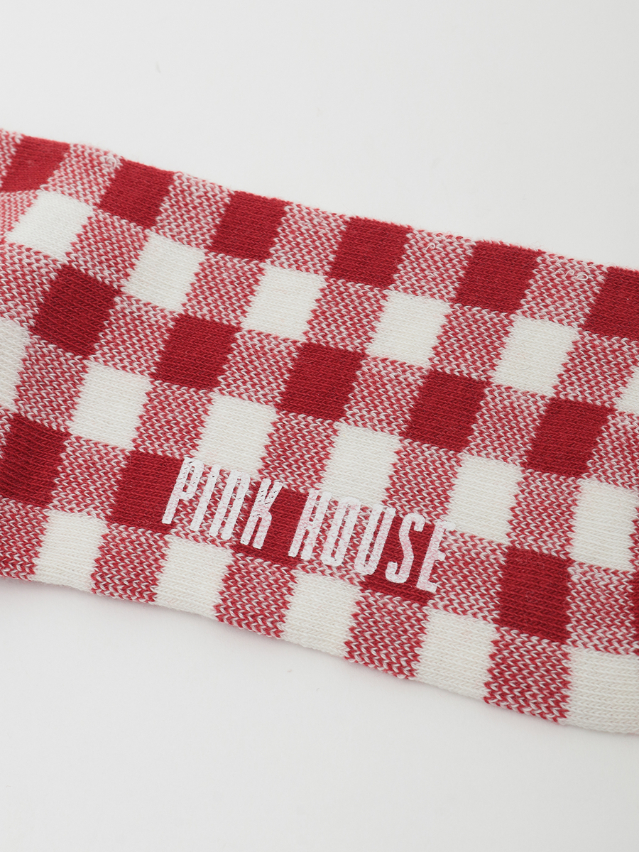 ギンガムチェックフリルソックス 詳細画像 アカ 6