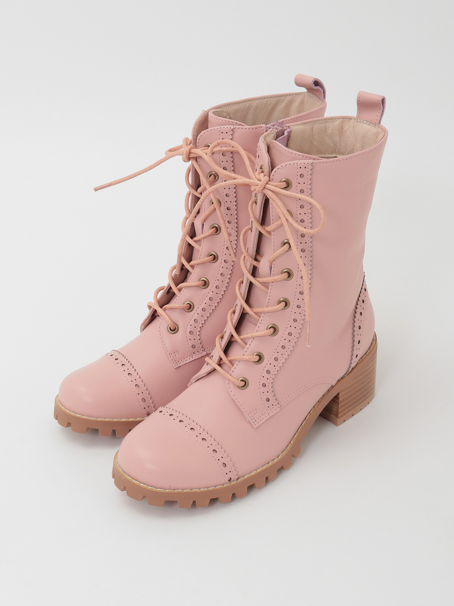 レースアップブーツ 詳細画像 ピンク 1