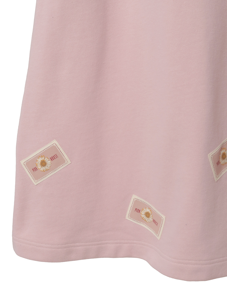 マーガレットネームワッペン使いスウェットジャンパスカート 詳細画像 ピンク 5