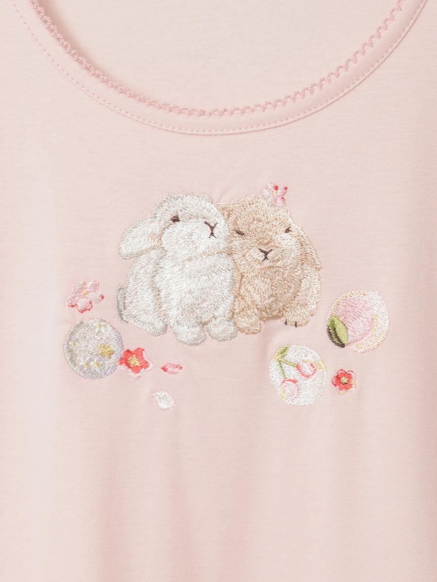 幸見うさぎ刺繍スムースワンピース 詳細画像 ソライロ 10