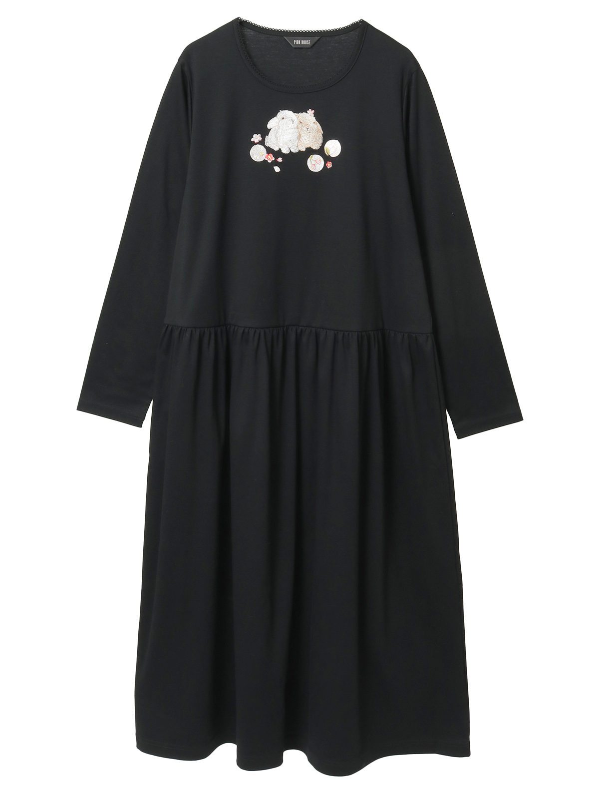 幸見うさぎ刺繍スムースワンピース｜ピンクハウスオフィシャル