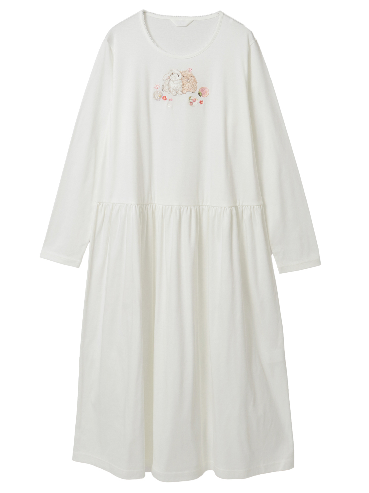 幸見うさぎ刺繍スムースワンピース｜ピンクハウスオフィシャル