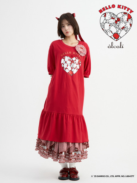 【alcali x HELLO KITTY】コラボレーションカットソーワンピース