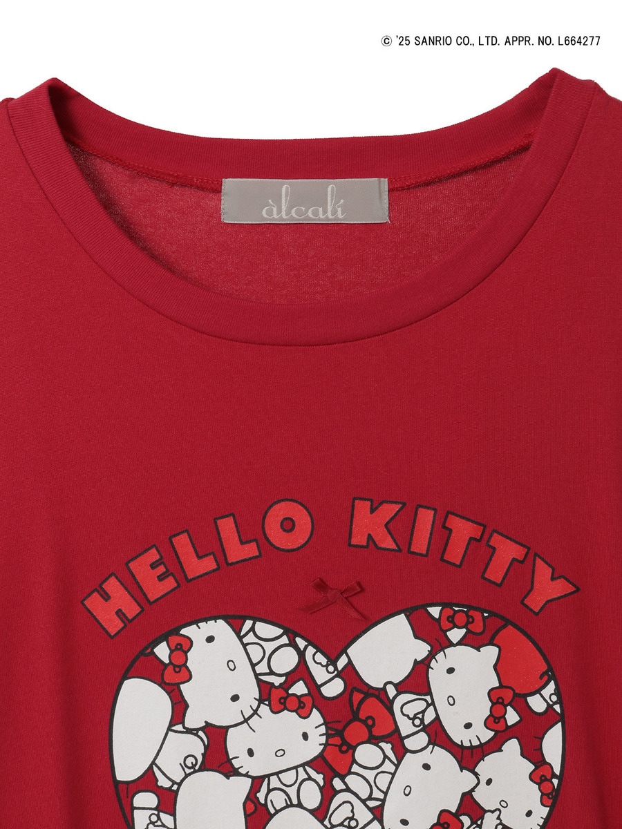 【alcali x HELLO KITTY】コラボレーションカットソーワンピース 詳細画像 レッド 3