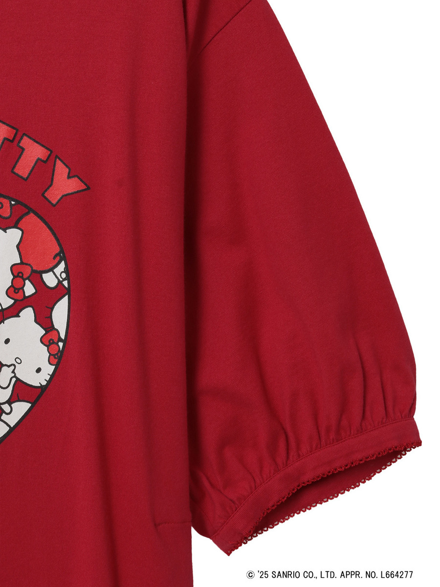 【alcali x HELLO KITTY】コラボレーションカットソーワンピース 詳細画像 レッド 4