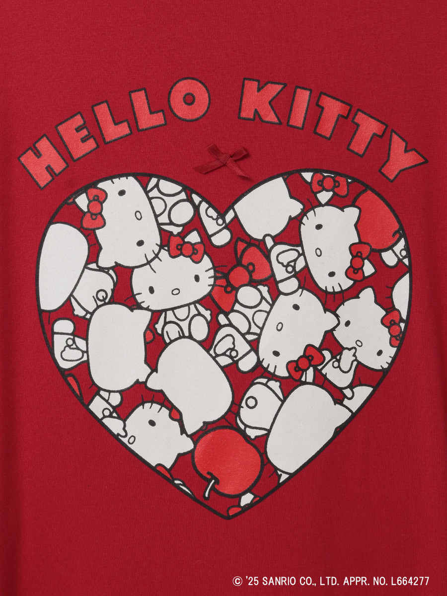 【alcali x HELLO KITTY】コラボレーションカットソーワンピース 詳細画像 レッド 6