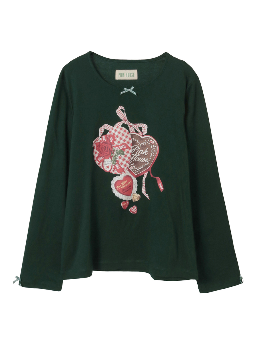 スウィートメモリープリントカットソー 詳細画像 グリーン 1