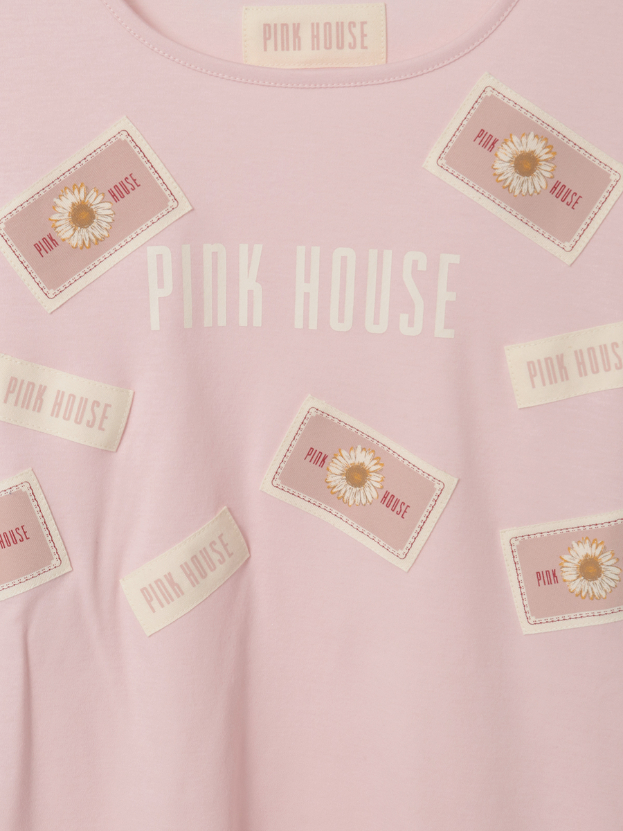 マーガレット＆ロゴネームワッペンいっぱいカットソー 詳細画像 ピンク 7