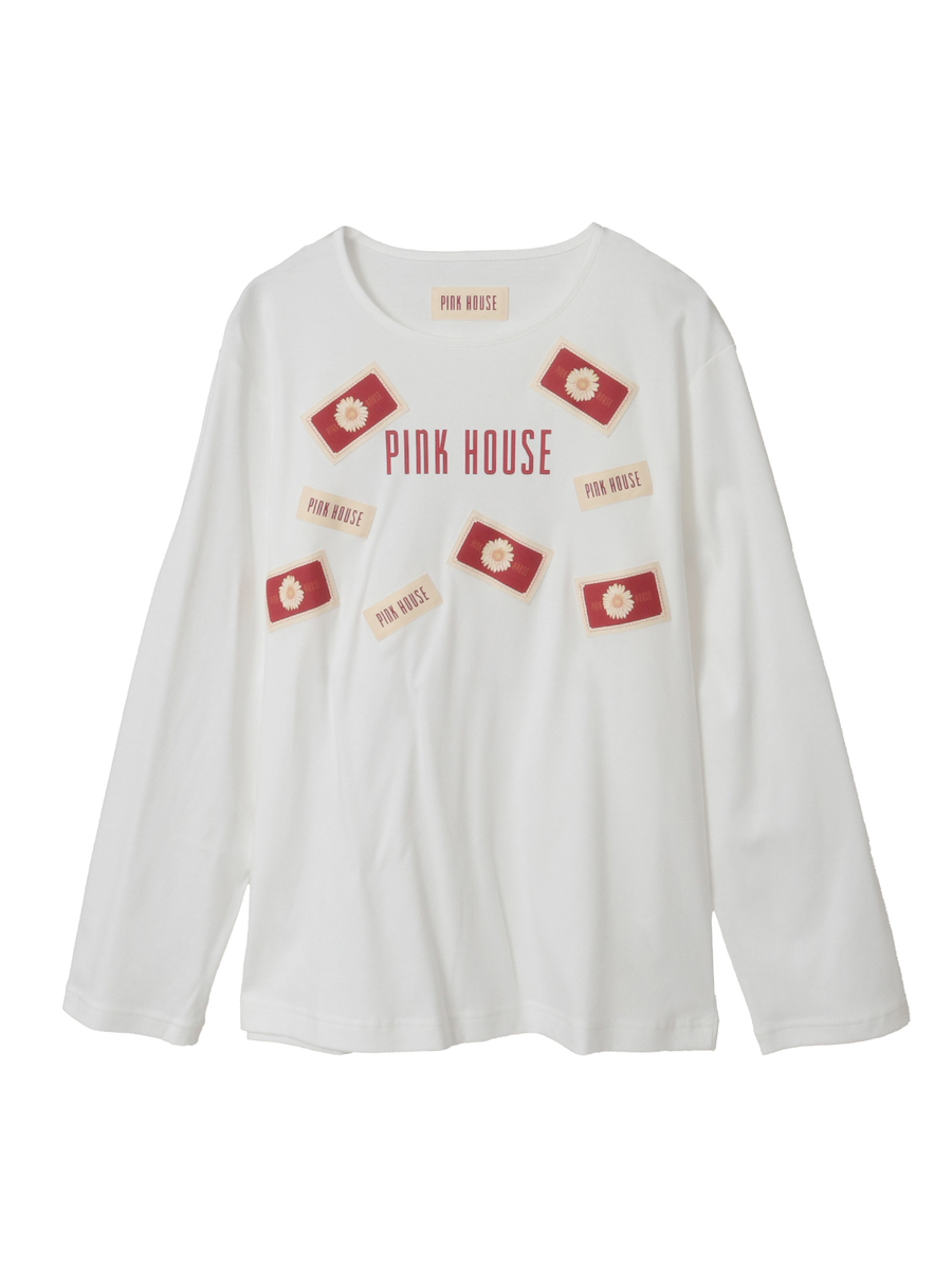 マーガレット＆ロゴネームワッペンいっぱいカットソー 詳細画像 シロ 1