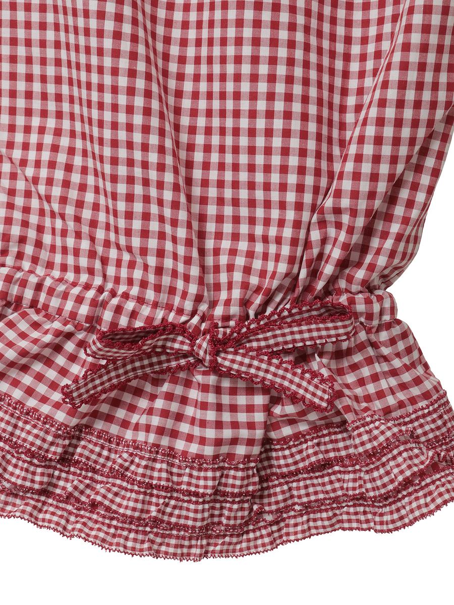 裾ギンガムチェック使いドロワーズ 詳細画像 グリーン 6