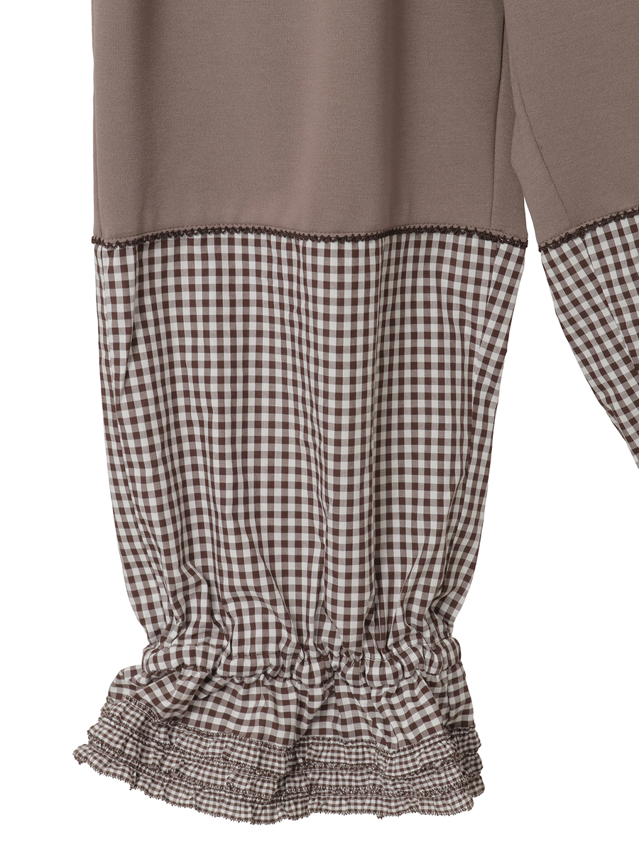 裾ギンガムチェック使いドロワーズ 詳細画像 グリーン 9