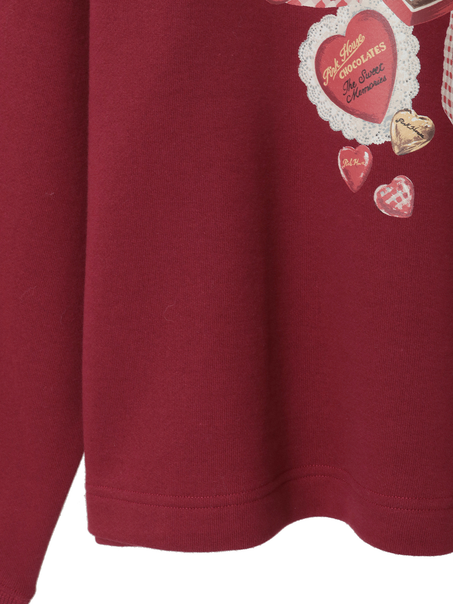 スウィートメモリープリントトレーナー 詳細画像 アカ 5