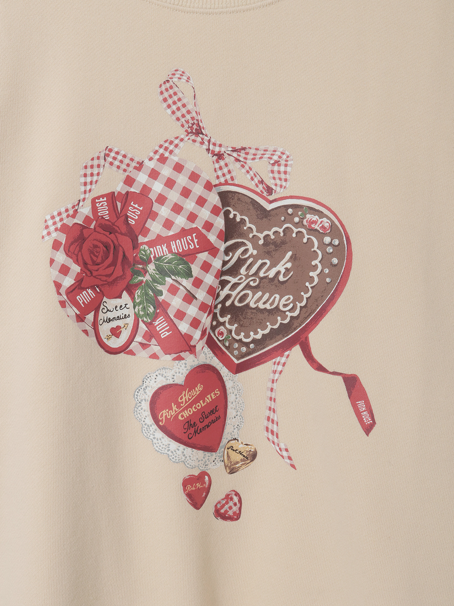 スウィートメモリープリントトレーナー 詳細画像 アカ 7