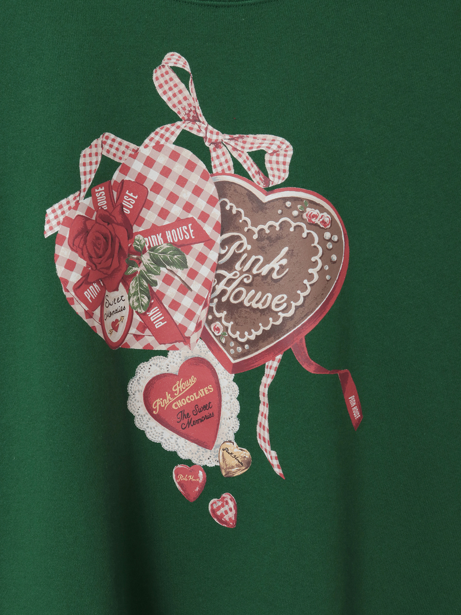 スウィートメモリープリントトレーナー 詳細画像 アカ 8