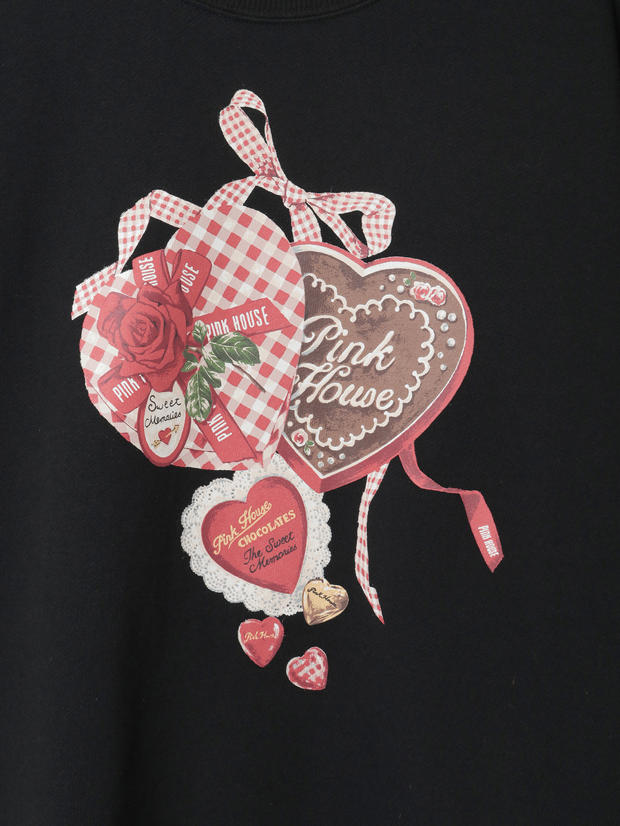 スウィートメモリープリントトレーナー 詳細画像 アカ 9